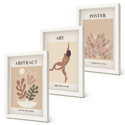 Triptych v ráme Štýlové abstraktné kompozície od Henriho Matissea