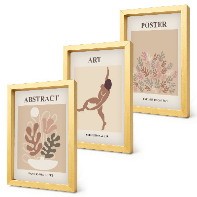 Triptych v ráme Štýlové abstraktné kompozície od Henriho Matissea