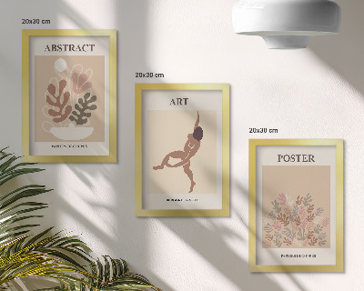 Triptych v ráme Štýlové abstraktné kompozície od Henriho Matissea