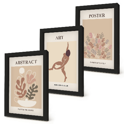 Triptych v ráme Štýlové abstraktné kompozície od Henriho Matissea