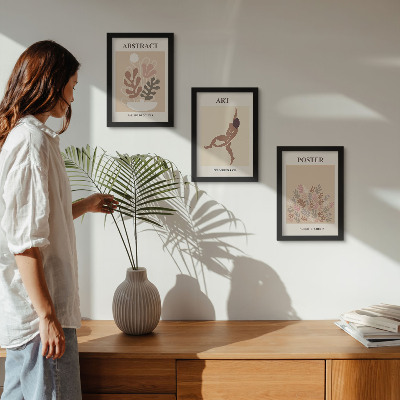 Triptych v ráme Štýlové abstraktné kompozície od Henriho Matissea