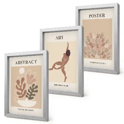 Štýlové abstraktné kompozície od Henriho Matissea triptych v ráme