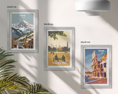 Triptych v ráme Hory v Ouray Parku v Londýne Koloseum v Ríme