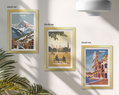 Triptych v ráme Hory v Ouray Parku v Londýne Koloseum v Ríme