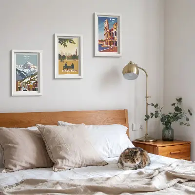 Hory v Ouray Parku, Londýn a Koloseum v Ríme triptych v ráme