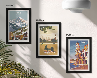 Triptych v ráme Hory v Ouray Parku v Londýne Koloseum v Ríme