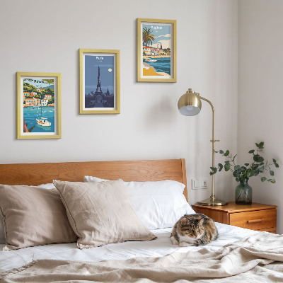 Sada obrazov do obývačky Výhľady na pobrežné mestá a ich architektúru