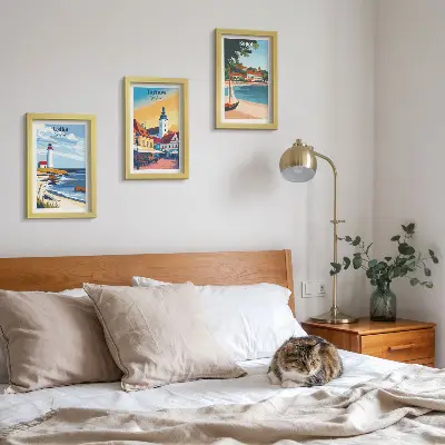 Triptych v ráme pohľady na poľské mestá Ustka, Tarnów a Sopot