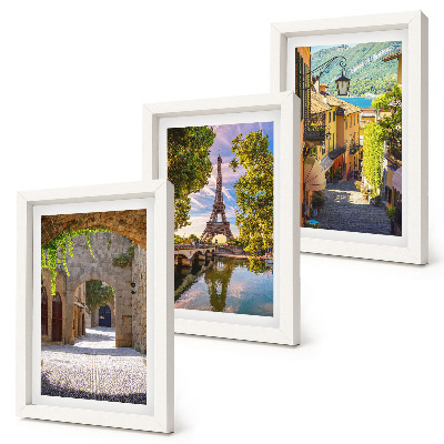 Triptych v ráme Krásne ulice, historická architektúra, Eiffelova veža