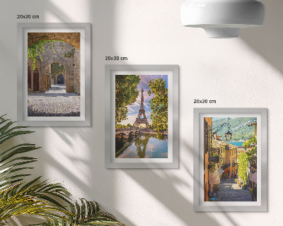 Triptych v ráme Krásne ulice, historická architektúra, Eiffelova veža