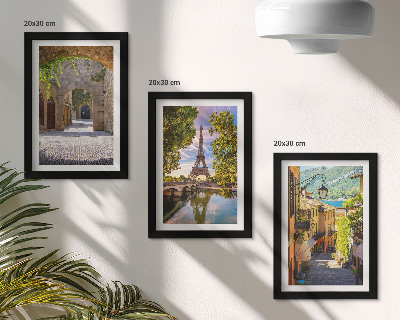 Triptych v ráme Krásne ulice, historická architektúra, Eiffelova veža