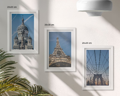 Triptych v ráme Pohľady na slávne budovy z rôznych miest sveta