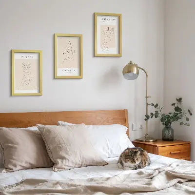 Sada obrazov do obývačky minimalistické plagáty s lineárnymi siluetami žien