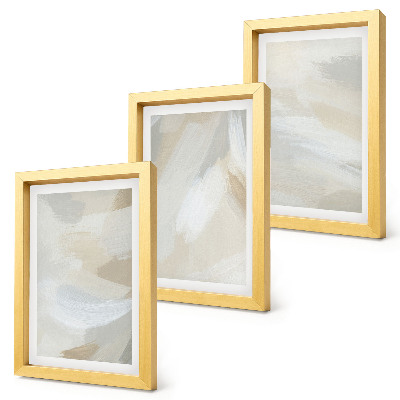 Triptych v ráme Abstraktné svetlé pozadie s jemnými ťahmi štetcom