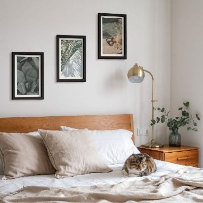 Triptych v ráme Tropické rastliny a letné sviatočné doplnky