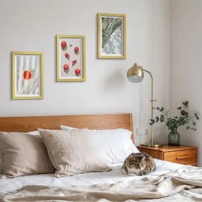 Sada obrazov do obývačky sviatočné tropické ovocie a palmové listy