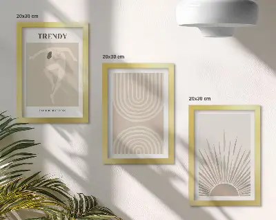 Sada obrazov do obývačky pastelové plagáty s módnou boho abstrakciou