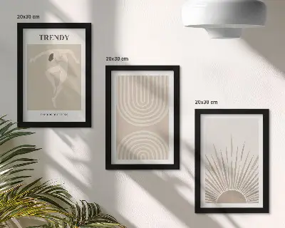 Sada obrazov do obývačky pastelové plagáty s módnou boho abstrakciou