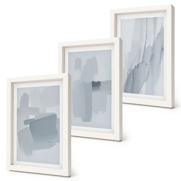 Triptych v ráme Abstraktné kompozície v štýle akvarelu