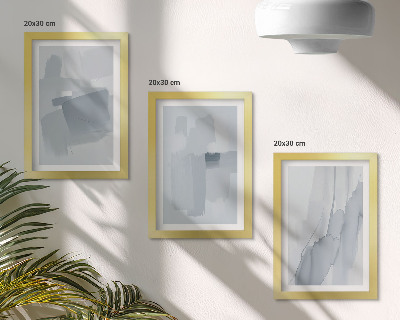 Triptych v ráme Abstraktné kompozície v štýle akvarelu