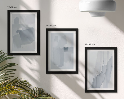 Triptych v ráme Abstraktné kompozície v štýle akvarelu