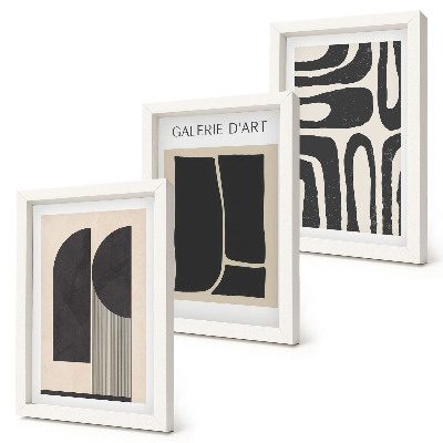 Triptych v ráme Minimalistické plagáty s abstraktnými tvarmi