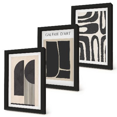 Triptych v ráme Minimalistické plagáty s abstraktnými tvarmi