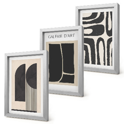 Triptych v ráme Minimalistické plagáty s abstraktnými tvarmi