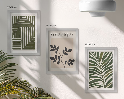 Sada obrazov do obývačky Botanické kompozície v štýle boho minimalizmu