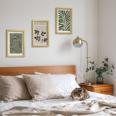 Sada obrazov do obývačky Botanické kompozície v štýle boho minimalizmu