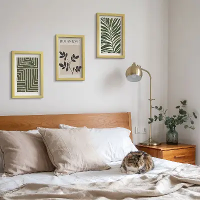 Sada obrazov do obývačky botanické kompozície v štýle boho minimalizmus