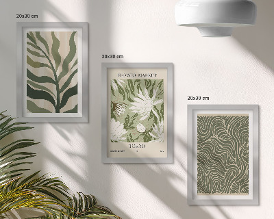 Sada obrazov do obývačky Rastlinné vzory, botanické dekorácie, boho štýl