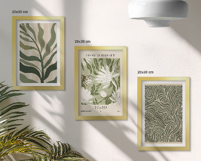 Sada obrazov do obývačky Rastlinné vzory, botanické dekorácie, boho štýl