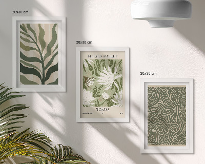 Sada obrazov do obývačky Rastlinné vzory, botanické dekorácie, boho štýl