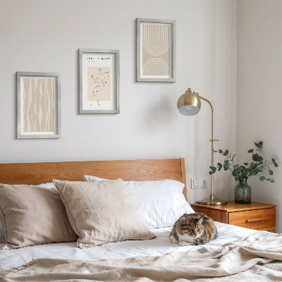 Triptych v ráme Abstraktné vzory, jemné boho dekorácie