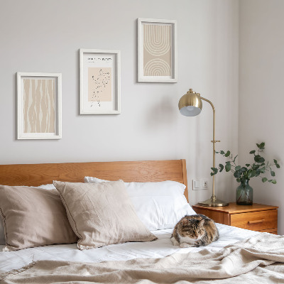 Triptych v ráme Abstraktné vzory, jemné boho dekorácie