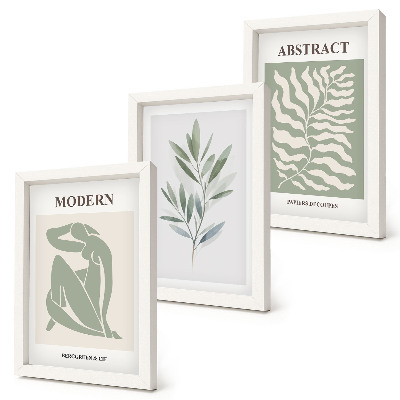 Triptych v ráme Akvarelové boho rastliny od Matisse