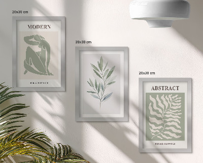 Triptych v ráme Akvarelové boho rastliny od Matisse