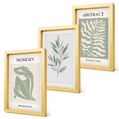 Triptych v ráme Akvarelové boho rastliny od Matisse