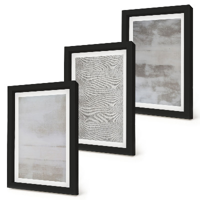 Triptych v ráme Moderné textúry v minimalistickom štýle