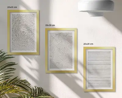 Sada obrazov do obývačky s modernými geometrickými vzormi z kartónu
