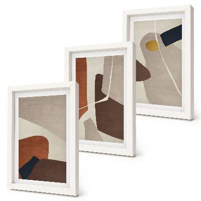 Triptych v ráme Abstraktné boho maľby tvarov v modernom štýle