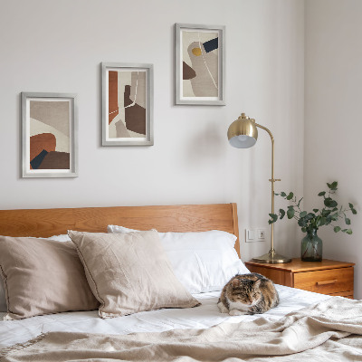 Triptych v ráme Abstraktné boho maľby tvarov v modernom štýle