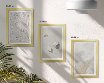Triptych v ráme Piesok, kamene a moderné textúry farieb