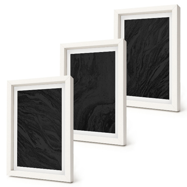 Triptych v ráme Elegantné textúry tmavého mramoru v očarujúcom štýle