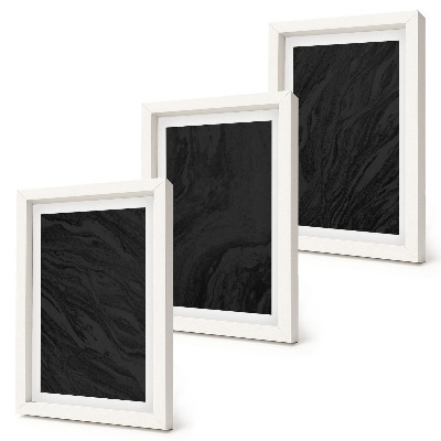 Triptych v ráme Elegantné textúry tmavého mramoru v očarujúcom štýle