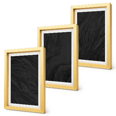 Triptych v ráme Elegantné textúry tmavého mramoru v očarujúcom štýle