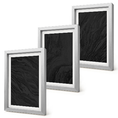 Triptych v ráme Elegantné textúry tmavého mramoru v očarujúcom štýle