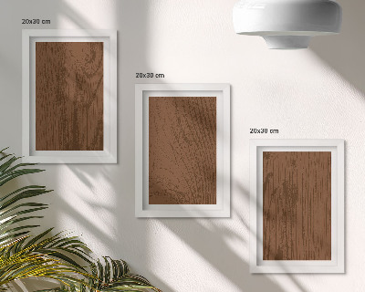 Triptych v ráme Drevený vzor stromovej kôry textúra minimalizmus