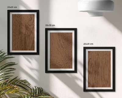 Triptych v ráme Drevený vzor stromovej kôry textúra minimalizmus